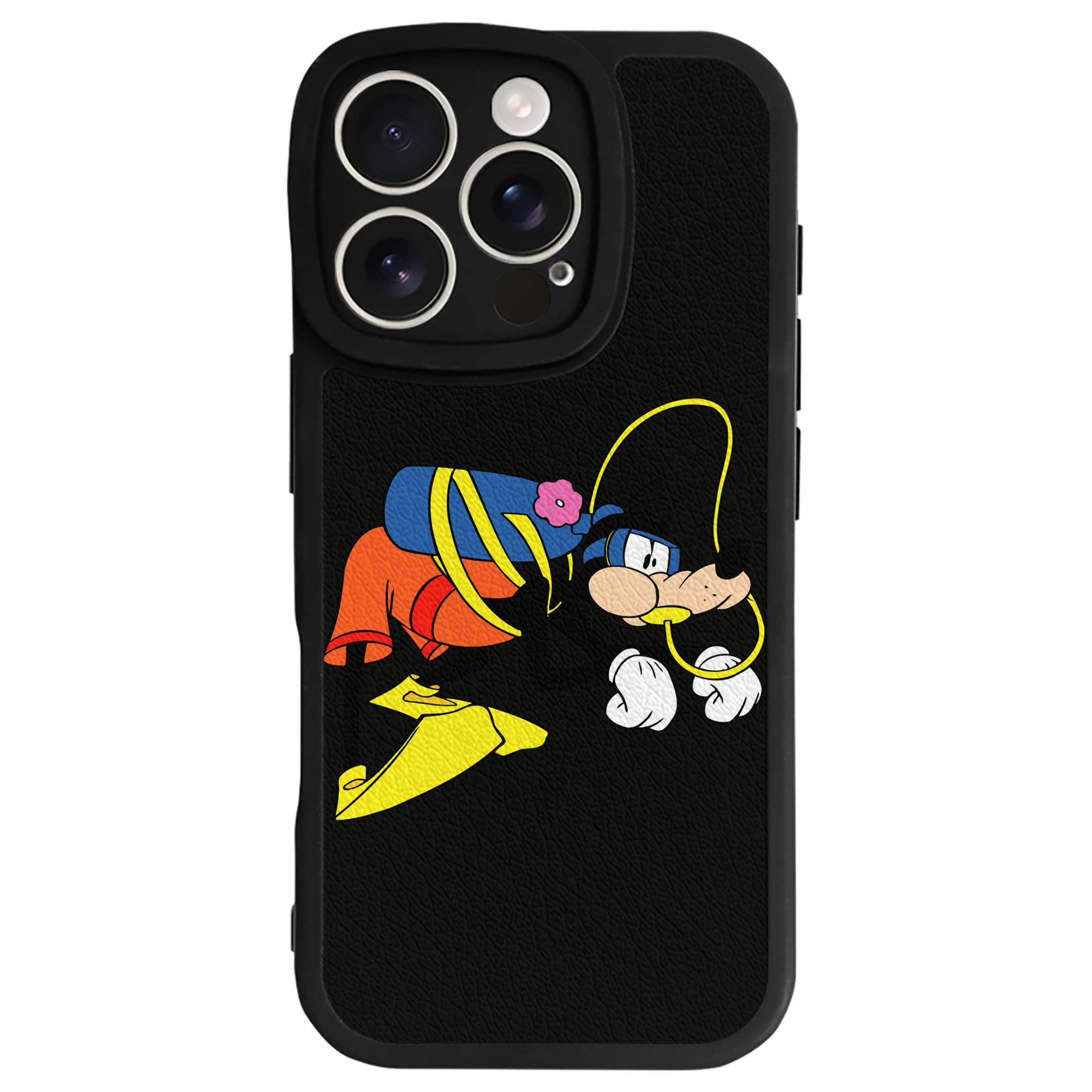（画像用） ミッキーマウス Mickey Mouse 【iPhone 16シリーズ対応】シリコンスマホケース（レザー調） 材質：シリコン